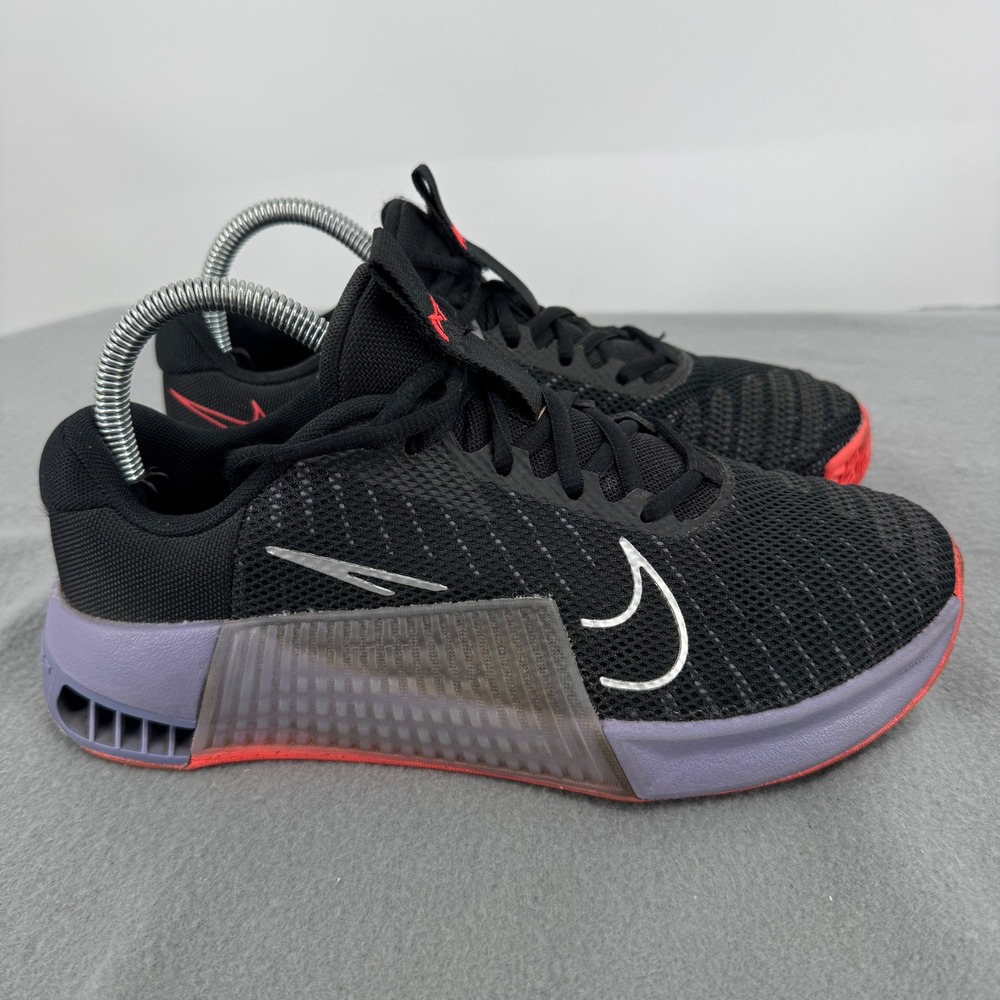 Nike Metcon 9 Womens 8 Training Shoes Black Lilac CrossFit DZ2537-003